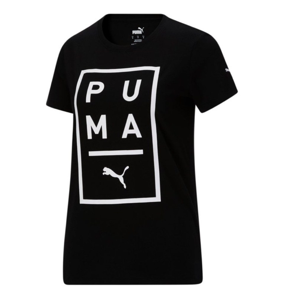 Puma Above The Bar Dry Cell Short Sleeve Tee, Black & White, Medium, New w tags!
